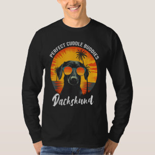T-shirt Wiener Dog Cuddle Buddies Plage Duchshund avec sol