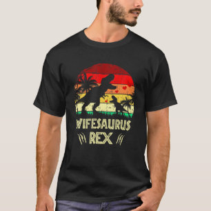 T-shirt Wifesaurus vintage Rex Dinosaur Drôle Rex Mère