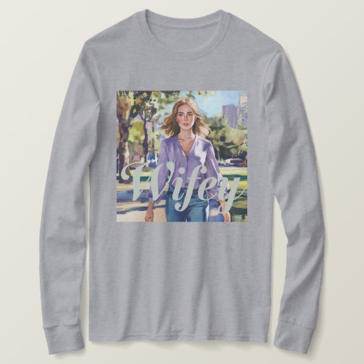 T-shirt Wifey Aquarelle (Design devant)