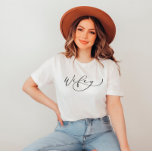 T-shirt Wifey jolie Script nouvelle chemise mariée<br><div class="desc">Nous ajoutons toujours de nouveaux designs chaque jour !</div>