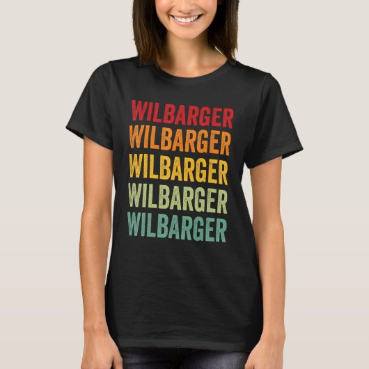 T-shirt Wilbarger County Texas Rainbow Text Design (Devant)