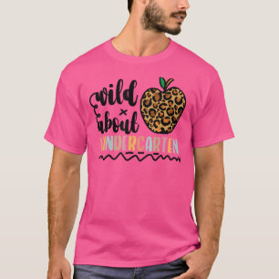 T-shirt Wild About Kindergarten Leopard Back To School Tea