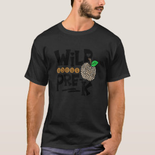 T-shirt Wild About Pre K Leopard Retour À L'École Professe