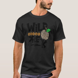 T-shirt Wild About Pre K Leopard Retour À L'École Professe