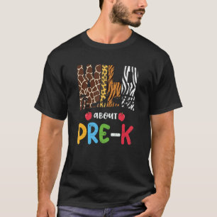 T-shirt Wild About Pre K Safari Animaux Retour À L'École E