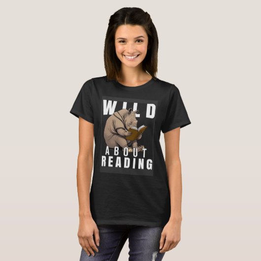 T-shirt Wild About Reading Love Books Nerd Bookworm Librar (Devant entier)
