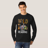 T-shirt Wild About Reading, Reading Books And Bookworm Lib (Devant entier)