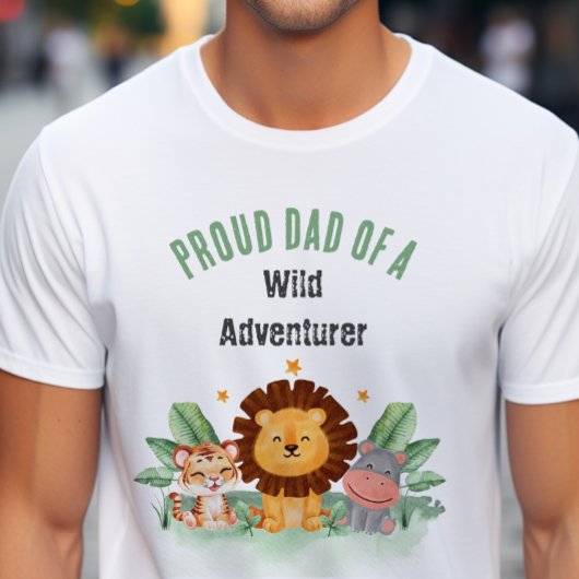 T-shirt Wild Adventurer Jungle Safari Animaux Anniversaire
