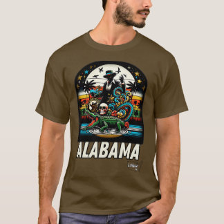 T-shirt Wild Alabama Retro Wilderness Wonder American Vint