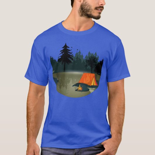 T-shirt wild and romc camping with campfire romance funny (Devant)
