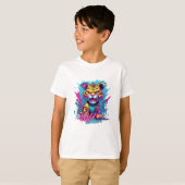 T-shirt Wild at Heart Tee : Synthwave dynamique Sabertooth (Devant entier)