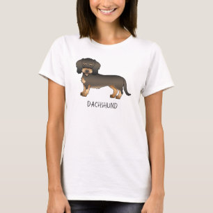 T-shirt Wild Boar Wire Haired Dachshund Cartoon Chien & Te