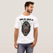 T-shirt wild bold gorille tattoo old school flamme gros si (Devant entier)