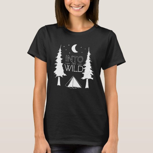 T-shirt Wild Camping Wilderness Backpacking (Devant)