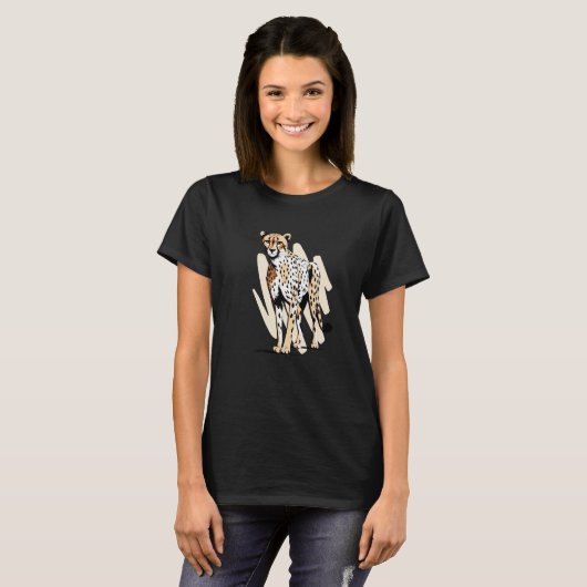 T-shirt Wild Cheetah Design (Devant entier)