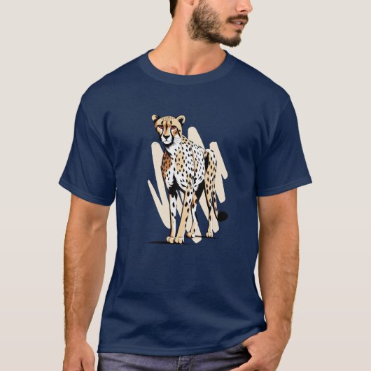 T-shirt Wild Cheetah Design (Devant)