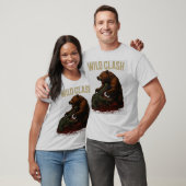 T-shirt Wild Clash – Epic Battle Between Bear and Crocodil (Unisexe)