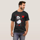 T-shirt Wild Dab Animals Dabbing Panda Bear St Valentine's (Devant entier)