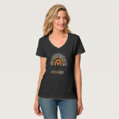T-shirt Wild Environ 4e année Leopard Boho Rainbow Retour (Devant entier)