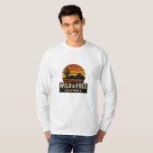T-shirt 🌅 Wild & Free California - Retro Sunset Desert Ad (Devant entier)