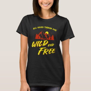T-shirt Wild Free Mountains Outdoor Extreme Sports Mountai