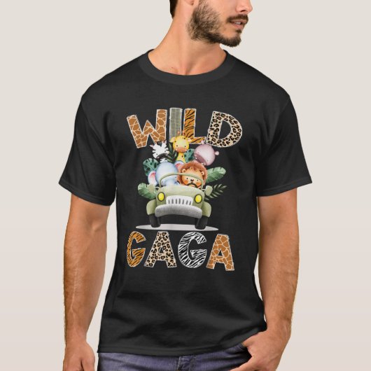 T-shirt Wild Gaga Safari Jungle Animaux 1er Anniversaire C (Devant)