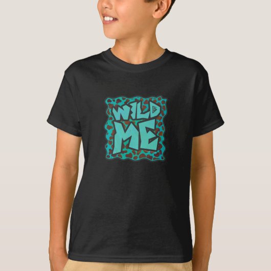T-shirt Wild me Dalmatien Conception Brown et Turquoise (Devant)