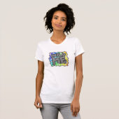 T-shirt Wild Me Zebra Rainbow et White Print (Devant entier)