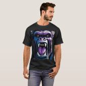 t-shirt "Wild Monkey" amusant et aventureux (Devant entier)