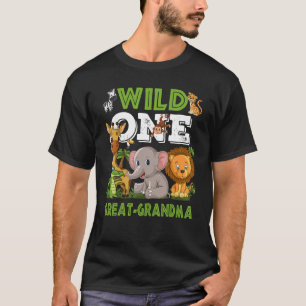 T-shirt Wild One Grand Zoo de grand-mère Anniversaire Safa