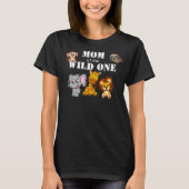 T-shirt Wild One Jungle Safari 1er anniversaire Maman (Devant)