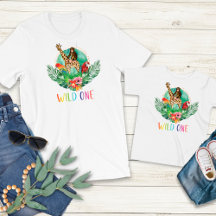 Wild One Jungle Safari Animaux Aquarelle moderne