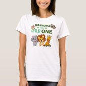 T-shirt Wild One Jungle Safari Zoo Animal Grand-mère Anniv (Devant)