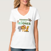 T-shirt Wild One Jungle Safari Zoo Animal Twins Grand-mère (Devant)