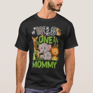 T-shirt Wild One Mommy Zoo Anniversaire Safari Jungle Anim