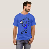 T-shirt Wild Rock guitarist with cap retro (Devant entier)