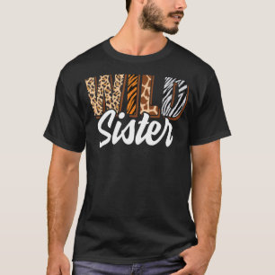 T-shirt Wild Sister Zoo Born Two be Wild B day Safari Jung