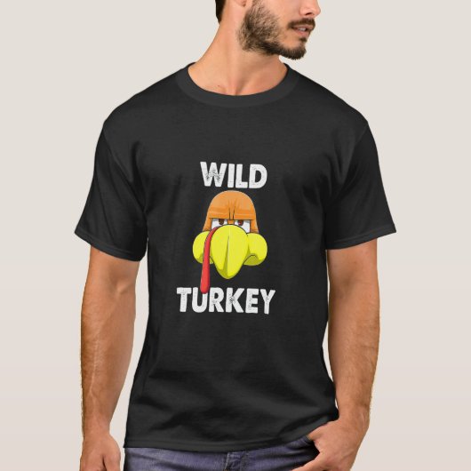T-shirt Wild Thanksgiving Zebra Happy Turkey Day (Devant)