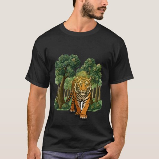 T-shirt “Wild Tiger in the Forest – Natural Light Jungle D (Devant)