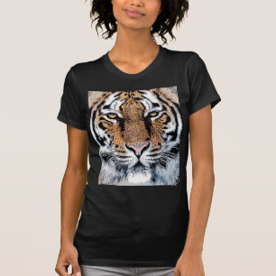 T-shirt Wild Tiger Portrait Graphic Press Style
