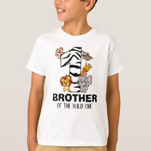 T-shirt Wild Un premier anniversaire Jungle Safari Brother