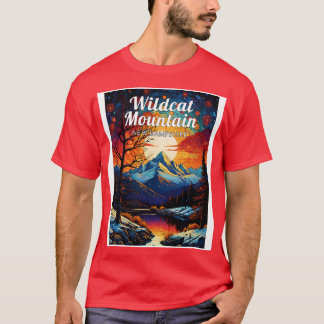 T-shirt Wildcat montagne nouveau hampshire usa ski 1