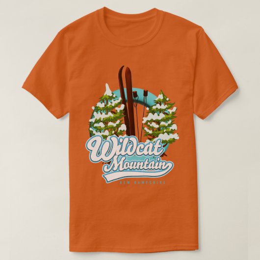T-shirt Wildcat Mountain nouveau hampshire retro ski (Design devant)