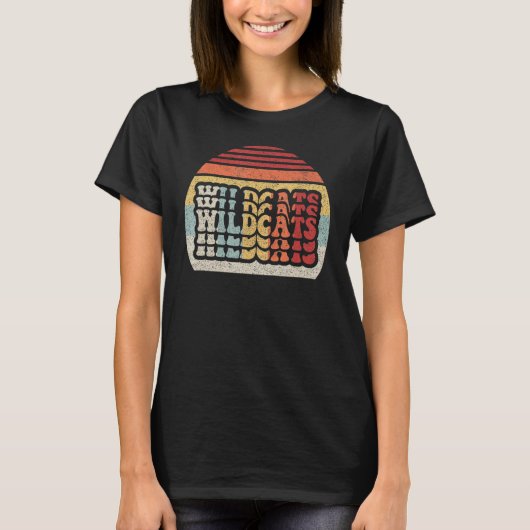 T-shirt Wildcat Retro vintage (Devant)