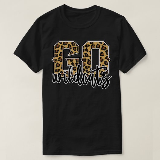 T-shirt Wildcats Go Wildcats Empreintes de léopard femmes  (Design devant)