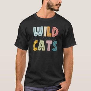 T-shirt Wildcats Mascot School Spirit Sports Cheer Fan Tea