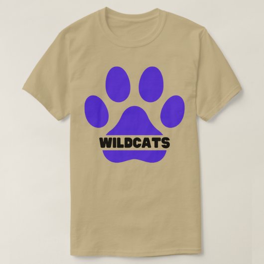 T-shirt Wildcats Paw Distressed Grunge Wildcats Pride 6 (Design devant)