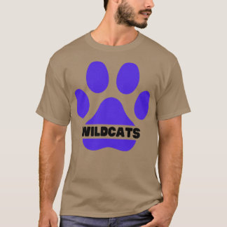 T-shirt Wildcats Paw Distressed Grunge Wildcats Pride 6