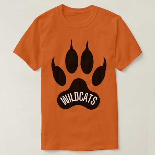 T-shirt Wildcats Paw Distressing Wildcats Pride 10 (Design devant)