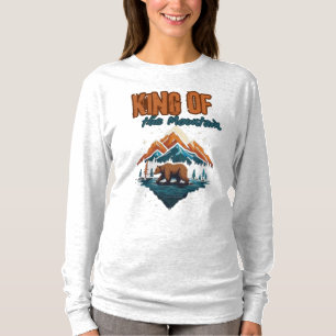 T-shirt Wilderness non dompté : Ours Brown sur la montagne